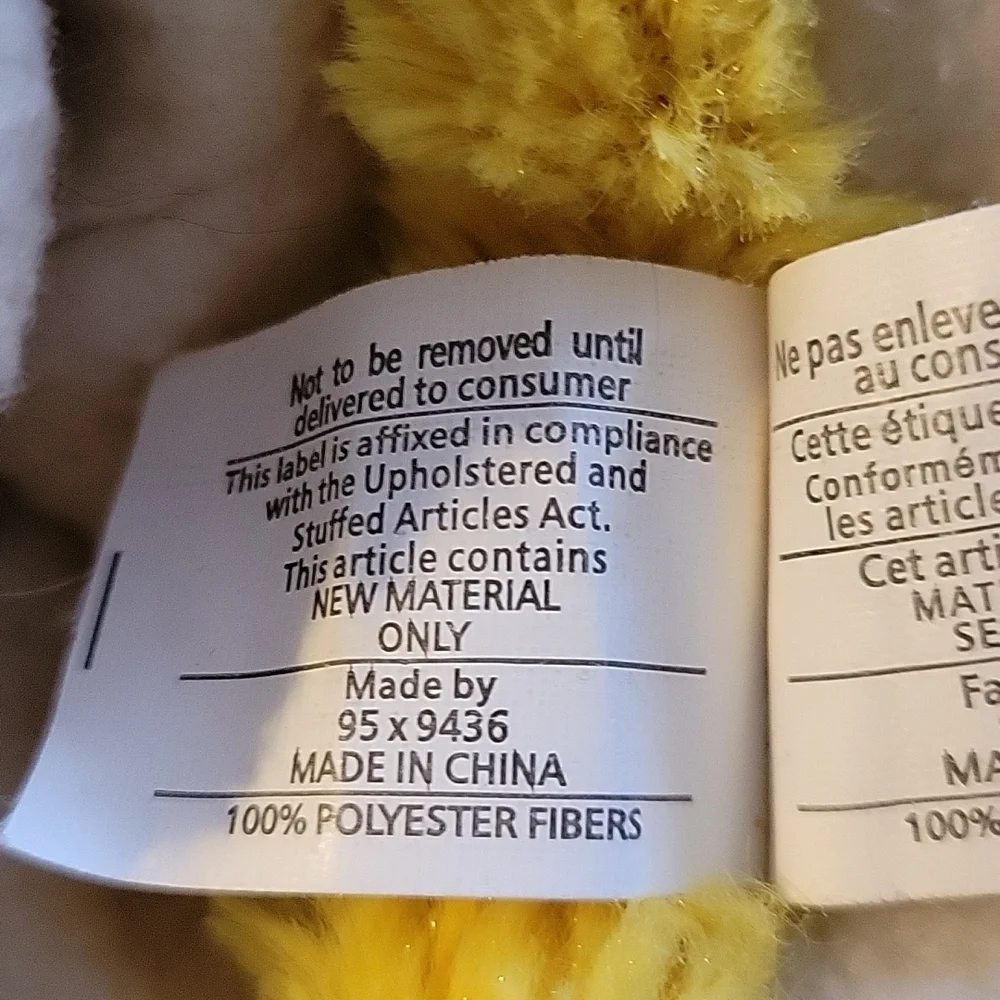 Vtg 2012 Kellytoy Plush Lined Yellow Duck Hat Scarf Age 3 & Up